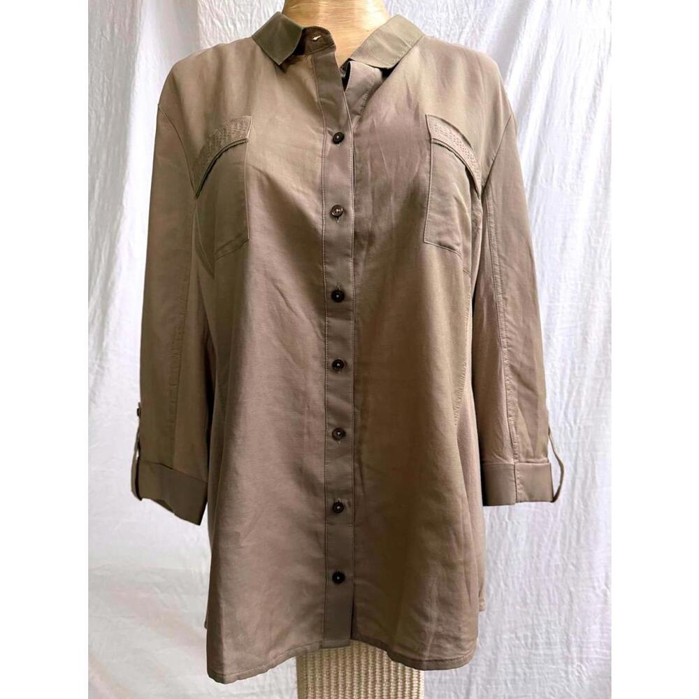 Elie Tahari tan blouse originally $178